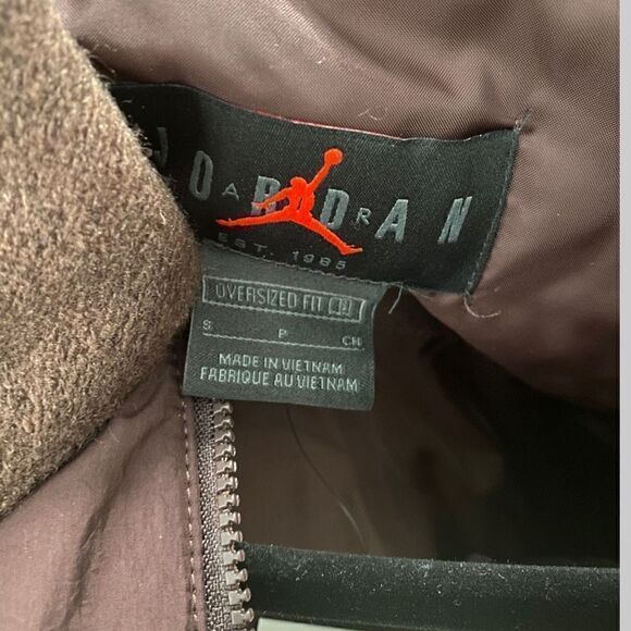 Nike Jordan Cozy Girl Colorblock Jacket Brown Black White size Small DJ2723-204 - Picture 9 of 11